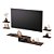 Rack TV Nicho Suspenso para Quarto Sala Nogal 110cm - Imagem 1