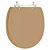Assento Sanitario Poliester Village Bege Castor para vaso Deca - Imagem 1