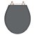 Assento Sanitário Poliester Carina Cinza Quartzo (Cinza Escuro) para vaso Ideal Standard - Imagem 1