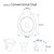 Tampa de Vaso Poliester Convencional Oval Universal 1.6gpf 6lpf Bege Creme para bacia Deca - Imagem 2