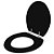 Assento Sanitario Poliester Convencional Oval Preto para vaso Celite - Imagem 2