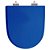 Assento Sanitário Poliester Soft Close Mondiale Azul Mineral para vaso Celite - Imagem 1