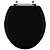 Assento Sanitário Convencional Oval Preto para vaso Icasa - Imagem 1