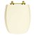 Assento Sanitario Poliester Stylus Marfim Ferragem Dourada para Vaso Celite - Imagem 1