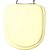 Tampa de Vaso Almofadada Valentina Marfim Bege Claro para bacia Hervy - Imagem 1