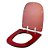 Assento Sanitario Poliester Ibiza Vermelho Transparente para vaso Incepa - Imagem 2