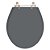 Assento Sanitário Carina Cinza Quartzo (Cinza Escuro) para vaso Ideal Standard - Imagem 1