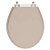 Assento Sanitario Poliester Ravena Bege Saara para vaso Deca - Imagem 1