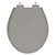 Assento Sanitário Poliester Soft Close Ravena Cinza Vip (Cinza Escuro) para vaso Deca - Imagem 1