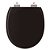 Assento Sanitário Poliester Soft Close Village Ébano (Preto) para vaso Deca - Imagem 1