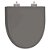 Assento Sanitário Poliéster Soft Close Studio Ambar (Cinza Escuro) para vaso Incepa - Imagem 1