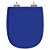Assento Sanitário Poliester Soft Close Azul Dona Beja para vaso Santa Clara - Imagem 1