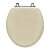 Assento Sanitário Almofadado Oval Marfim (Bege Claro) para vaso Hervy - Imagem 1