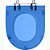 Assento Sanitário Poliester Vogue Plus Azul Transparente para vaso Deca - Imagem 1