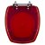 Assento Sanitário Poliester Thema Vermelho Transparente para vaso Incepa - Imagem 1