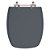Tampa de Vaso Sanitário Poliéster Primula Plus Cinza Escuro para bacia Fiori - Imagem 1