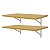 Kit 2 Prateleiras 80 x 25cm Amarela Com Mão Francesa - Imagem 1