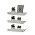 Kit 3 Prateleiras Porta Quadros 40 x 10cm Branca Suporte Invisível - Imagem 2