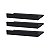 Kit 3 Prateleiras Porta Quadros 40 x 10cm Preta Suporte Invisível - Imagem 1
