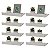 Kit 8 Prateleiras Porta Quadros 60 x 10cm Branca Suporte Invisível - Imagem 1