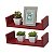 Kit 2 Prateleiras U 50 x 25cm Vermelha Suporte Invisível - Imagem 2