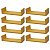Kit 8 Prateleiras U 40 x 15cm Amarela Suporte Invisível - Imagem 2