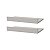 Kit 2 Prateleiras Porta Quadros 40 x 15cm Branca Suporte Invisível - Imagem 1