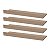 Kit 4 Prateleiras Porta Quadros 40 x 15cm Carvalho Suporte Invisível - Imagem 1