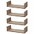 Kit 4 Prateleiras U 40 x 15cm Carvalho Suporte Invisível - Imagem 2