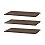 Kit 3 Prateleiras 40 x 15cm Nogal Suporte Invisível - Imagem 1