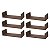 Kit 6 Prateleiras U 40 x 15cm Nogal Suporte Invisível - Imagem 2