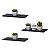 Kit 3 Prateleiras 40 x 15cm Preta Suporte Invisível - Imagem 2