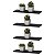 Kit 4 Prateleiras 40 x 15cm Preta Suporte Invisível - Imagem 1