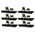 Kit 6 Prateleiras Porta Quadros 40 x 15cm Preta Suporte Invisível - Imagem 2
