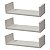 Kit 3 Prateleiras U 40 x 20cm Branca Suporte Invisível - Imagem 1