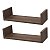 Kit 2 Prateleiras U 40 x 20cm Nogal Suporte Invisível - Imagem 2