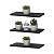 Kit 3 Prateleiras 40 x 20cm Preta Suporte Invisível - Imagem 2