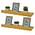 Kit 2 Prateleiras Porta Quadros 50 x 10cm Amarela Suporte Invisível - Imagem 2