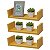 Kit 3 Prateleiras U 50 x 10cm Amarela Suporte Invisível - Imagem 1