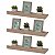 Kit 3 Prateleiras Porta Quadros 80 x 10cm Carvalho Suporte Invisível - Imagem 2