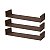 Kit 3 Prateleiras U 100 x 20cm Nogal Suporte Invisível - Imagem 1
