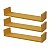 Kit 3 Prateleiras U 100 x 25cm Amarela Suporte Invisível - Imagem 1
