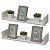 Kit 2 Prateleiras U 100 x 25cm Branca Suporte Invisível - Imagem 2