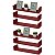Kit 6 Prateleiras U 60 x 15cm Vermelha Suporte Invisível - Imagem 2