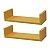 Kit 2 Prateleiras U 30 x 15cm Amarela Suporte Invisível - Imagem 2