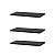 Kit 3 Prateleiras 30 x 15cm Preta Suporte Invisível - Imagem 2