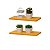 Kit 2 Prateleiras 40 x 10cm Amarela Suporte Invisível - Imagem 2