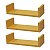 Kit 3 Prateleiras U 40 x 10cm Amarela Suporte Invisível - Imagem 2