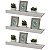 Kit 3 Prateleiras Porta Quadros 100 x 15cm Branca Suporte Invisível - Imagem 1