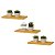 Kit 3 Prateleiras 50 x 15cm Amarela Suporte Invisível - Imagem 2